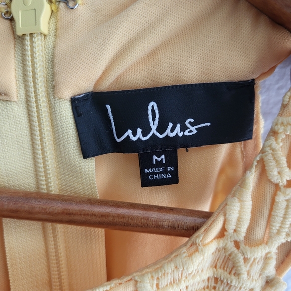 Lulu's Yellow Lace Mini Dress - Picture 4 of 10